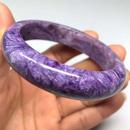 Real Genuine Natural Purple Charoite Bangles Bracelet Bangle 57.5mm 2.26" 08420