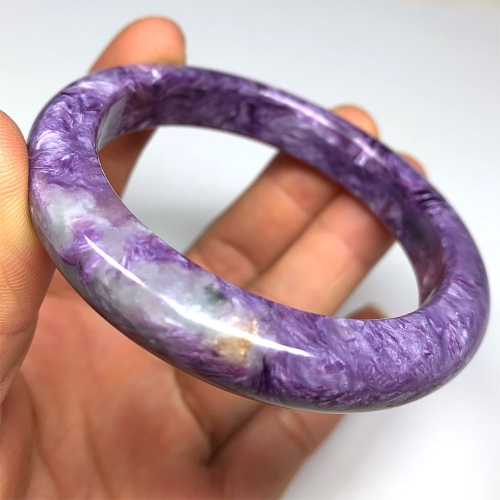 Real Genuine Natural Purple Charoite Bangles Bracelet Bangle 56.5mm 2 08419