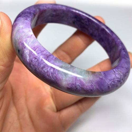 Real Genuine Natural Purple Charoite Bangles Bracelet Bangle 57mm 2.26inch 08418