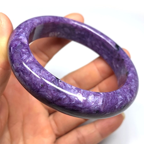 Real Genuine Natural Purple Charoite Bangles Bracelet Bangle 56.5mm 2.22inch 08417