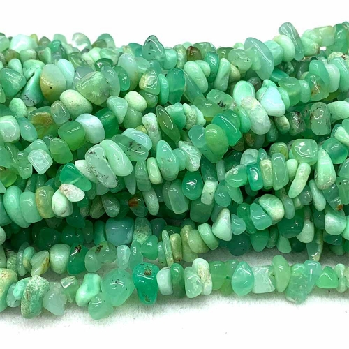High Quality Natural Genuine Green Chrysoprase Chip Necklace Bracelet Beads 3x8mm 08439