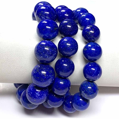 Veemake High Quality Natural Genuine Blue Lapis Lazuli  Bracelet Necklace Round Loose Beads 08443