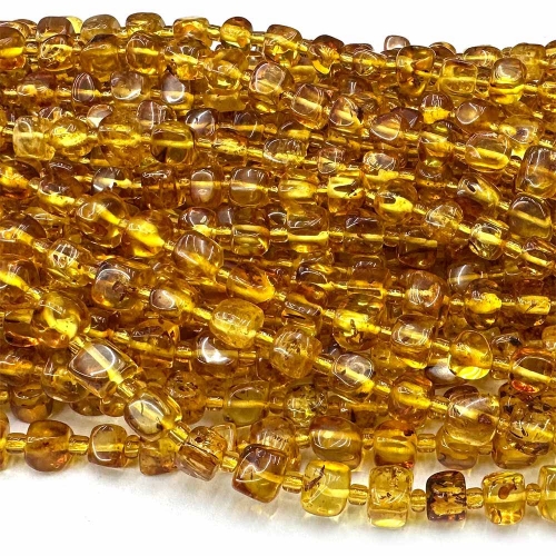 High Quality Natural Genuine Clear Yellow Amber Nugget Free Form Loose Necklace Bracelet Jewelry Necklaces Beads 08468