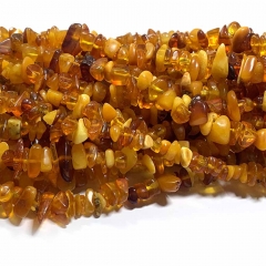 Natural Genuine Yellow Amber Chip Necklace Bracelet Loose Beads 3x8mm 08479