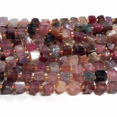 Real Natural Genuine Pink Red Spinel Free Form Cube Loose Jewerly Making Beads 08486