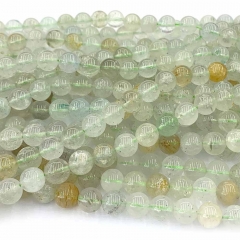 Genuine Natural Green Crystal Quartz Semi-precious stones Round Loose Beads 6-10mm 15.5" 08491