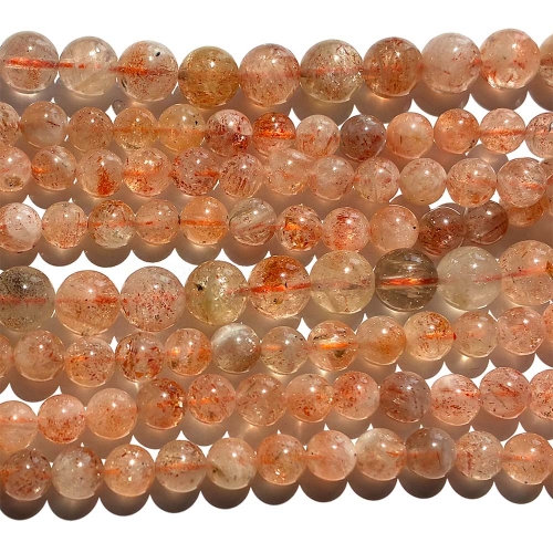 Natural Genuine Orange Gold Oligoclase Sanidine Sunstone Round Loose Beads 4mm 15.5" 08509