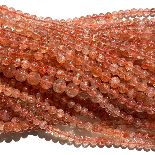 AAA Quality Natural Genuine Orange Gold Oligoclase Sanidine Sunstone Round Loose Beads 4mm 15.5" 08507