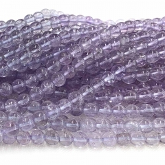 Natural Genuine Clear Lavender Violet Amethyst Round Loose Beads Jewelry Sets Beads 6mm 08571