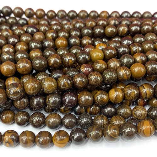 Natural Genuine Brown Australia Fire Opal Round Loose Jewelry Beads 4mm- 12mm  08589