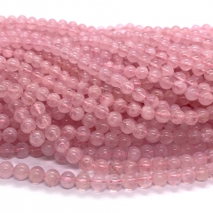 AAA High Quality Genuine Natural Pink Aquamarine Beryl Morganite Round Loose Gemstone Jewelry Design Beads 4-12mm 16" 08599