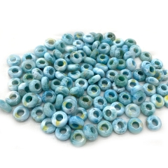 High Good Quality Natural Genuine Blue Larimar Annulus Circular Beads 08612-2