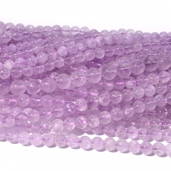 Wholesale Natural Genuine AAA Grade Lavender Amethyst Round Loose Beads Jewelry Sets Beads 4mm 6mm 8mm 10mm 12mm 14mm 07504