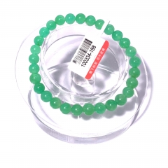 Valentines Gift Natural Genuine Green Chrysoprase Stretch Bracelet Round Beads 6mm 100334