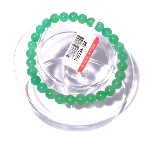Valentines Gift Natural Genuine Green Chrysoprase Stretch Bracelet Round Beads 6mm 100334
