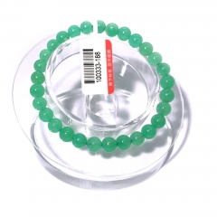Valentines Gift Natural Genuine Green Chrysoprase Stretch Bracelet Round Beads 6mm 100333