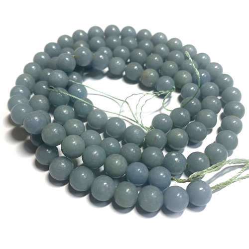 Wholesale Natural Blue Angelite Anhydrite Celestite Round Loose Beads 08636