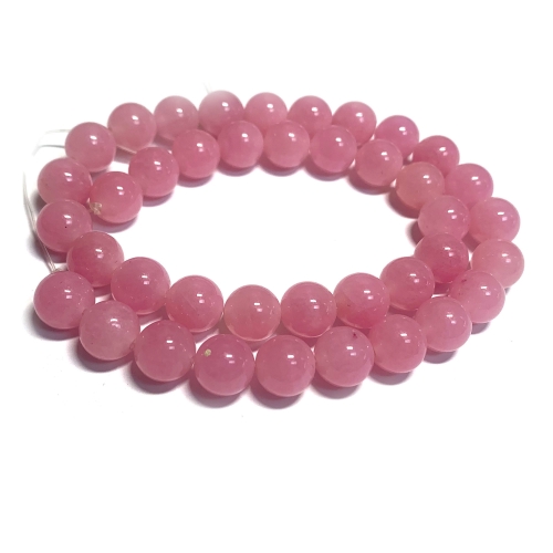 On Sale Dyed Pink Jade Necklaces Bracelets Round Loose Beads 08634-7