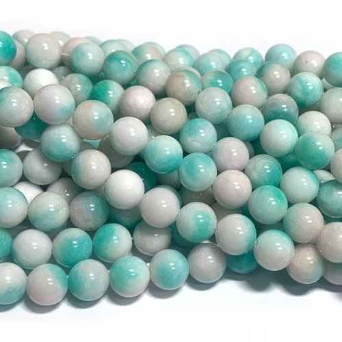 On Sale Dyed Green Jade Necklaces Bracelets Round Loose Beads 08634