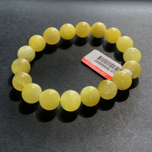 11mm Natural Genuine Yellow Danburite Danbury Bracelet Bracelets Round Beads 26090806