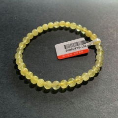 5.5mm Natural Genuine Yellow Danburite Danbury Bracelet Bracelets Round Beads 26090830