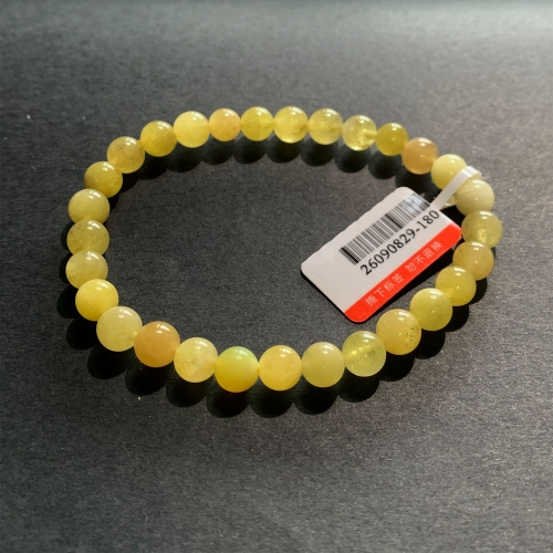 6mm Natural Genuine Yellow Danburite Danbury Bracelet Bracelets Round Beads 26090829