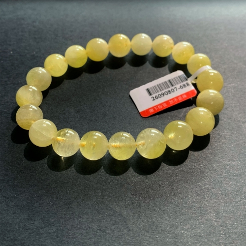 10mm Natural Genuine Yellow Danburite Danbury Bracelet Bracelets Round Beads 26090807