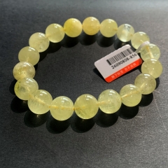 11mm Natural Genuine Yellow Danburite Danbury Bracelet Bracelets Round Beads 26090808