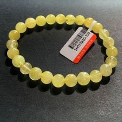 7.5mm Natural Genuine Yellow Danburite Danbury Bracelet Bracelets Round Beads 26090820
