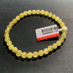 5.5mm Natural Genuine Yellow Danburite Danbury Bracelet Bracelets Round Beads 26090832