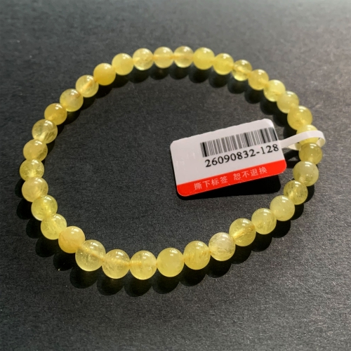 5.5mm Natural Genuine Yellow Danburite Danbury Bracelet Bracelets Round Beads 26090832