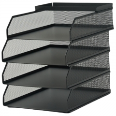 stackable file trays-4 tiered
