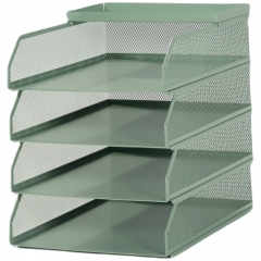 stackable file trays-4 tiered