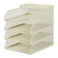 stackable file trays-4 tiered