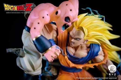 (Pre-order Closed) Dragonball Super Saiyan SSJ3 Goku vs Evil Buu 1/6 Scale Statue By Ryu Studio