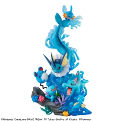 (In Stock) Megahouse G.E.M. EX Pokemon Maril - Mizugorou - Showers - Tattu - Upah - Waninoko Mizu Type Dive to Blue