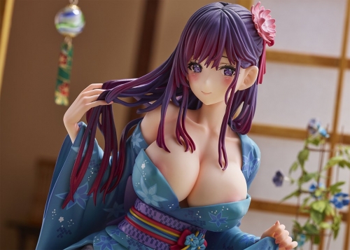 opening up her yukata