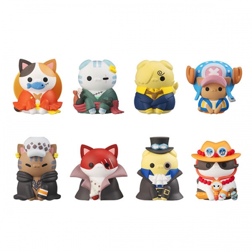 (Sold Out) Megahouse MEGA CAT PROJECT ONE PIECE Figure Nyan Piece Meow! I'll Become the Pirate King, Meow! 8Pack BOX