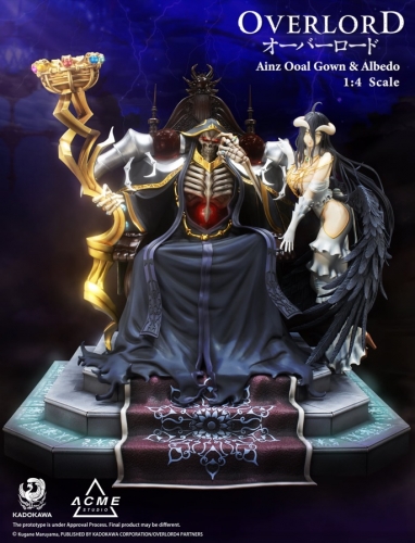 (Pre-order Closed) Overlord Ainz Ooal Gown & Albedo Set 1/4 Scale Statue By Kadokawa x ACME Studio