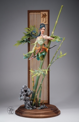 (Pre-order Closed) Bamboo By Yuan Xingliang Painted Resin Statue