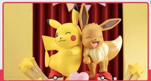 (Back-Order) Funism Pokemon Friends Series Eevee & Pikachu Party Version Figure