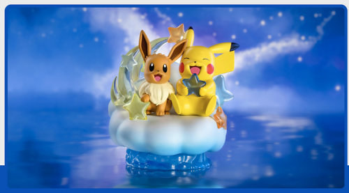 Funism Pokemon Friends Series Eevee & Pikachu Nebula Version Figure