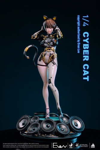 Wing Toys x Zenpunk Collectibles x Yicifang Cyber Cat 1/4 Statue