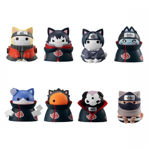 MegaHouse MEGA CAT PROJECT NARUTO Shippuden Nyaruto! All-Out Battle with the Akatsuki! Defend the Hidden Leaf Village! 8Pack BOX  (Reissue)