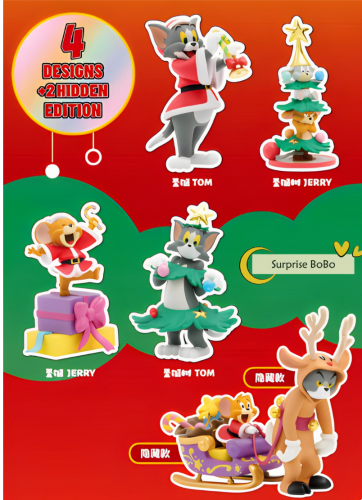 52TOYS Tom And Jerry Merry Christmas Series Blind Box Confirmed Set of 4 (No Duplicate) Figure