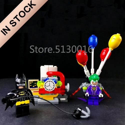 Super Heroes Batman The Joker Balloon Escape 124Pcs Moc Model Modular Building Blocks Bricks Toys 10626 07048 70900