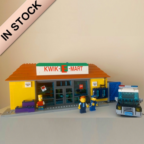 Creator Expert Street View Simpson The Kwik-E-Mart 2218Pcs Moc Model Modular Building Blocks Bricks Toys 71016 16004 83004 180043 20009