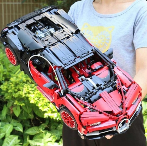 Technic Red Bugatt Chiron Super Racing Car 3600Pcs Moc Model Modular Building Blocks Bricks Toys 20086 7950 42083 20678 3388A