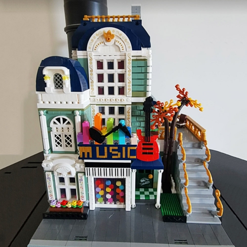 Creator Expert Happy Build YC20008 Music Shop 3005Pcs City Street Views Moc Model Modular Building Blocks Bricks