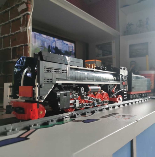 Technic Railway Train QJ Steam Locomotives Moc Model Modular Building Blocks Bricks Toys YX12003 YX12003CX